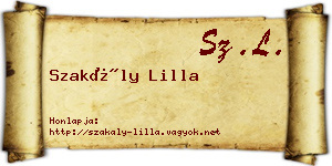 Szakály Lilla névjegykártya
