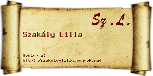 Szakály Lilla névjegykártya